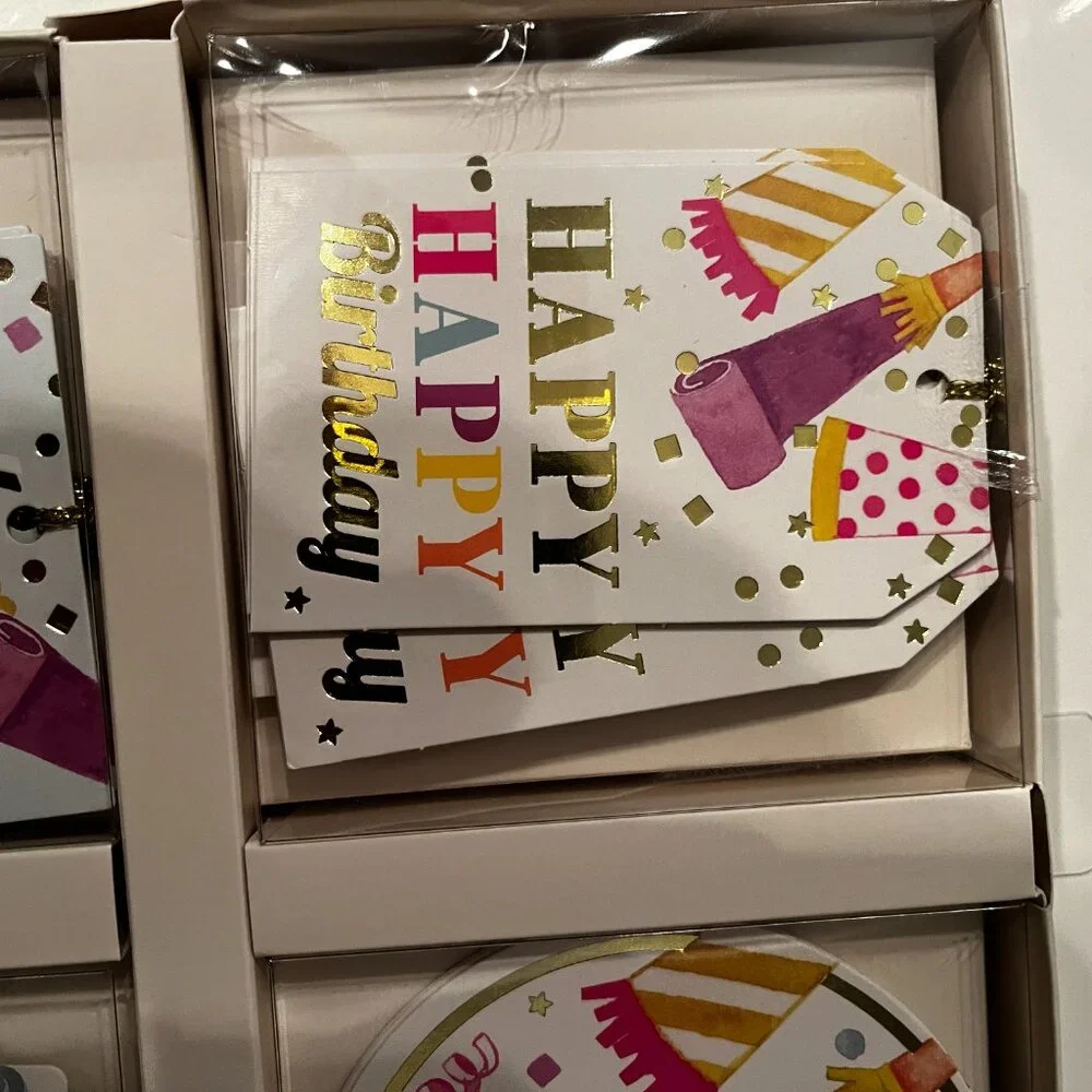 Gift Tags / Birthday Themed‎ (20 Cards / 4 Different Designs / new/gift wrap/x)